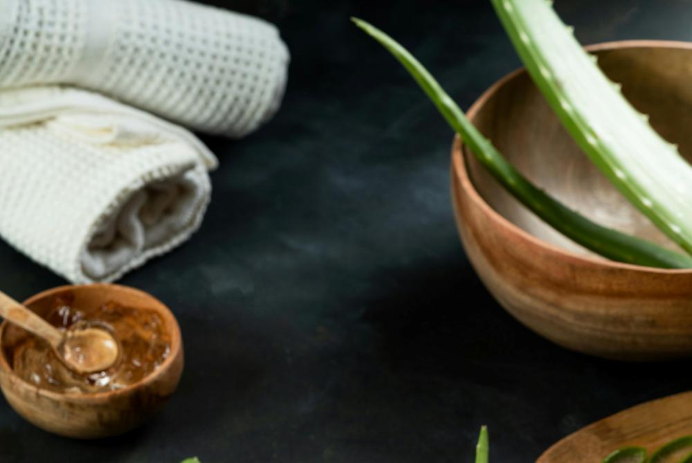Preparación de gel de aloe vera para aplicar sobre la piel para calmar una quemadura leve